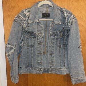 Studded Distressed  CT Denim Vest Jacket from Australia BNWT Medium Women’s